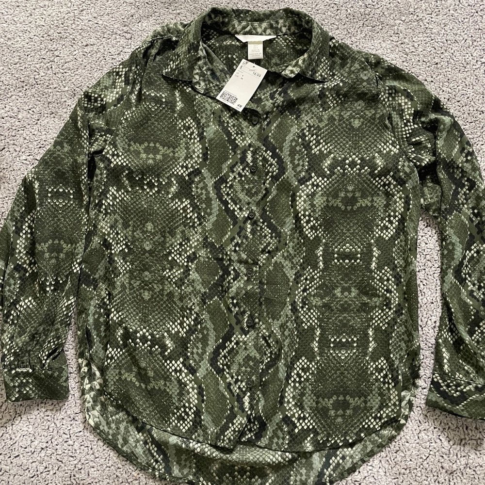 H&M Snakeskin Blouse